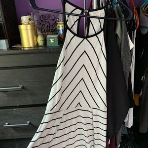 White Striped Dress